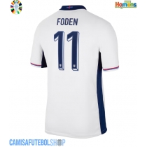 Camisa de time de futebol Inglaterra Phil Foden #11 Replicas 1º Equipamento Europeu 2024 Manga Curta